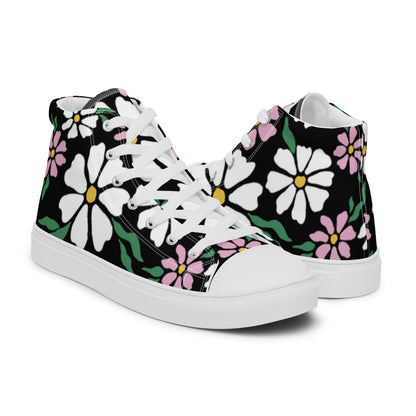 Beesmoove nature flowers Women’s high top canvas shoes - Beesmoove