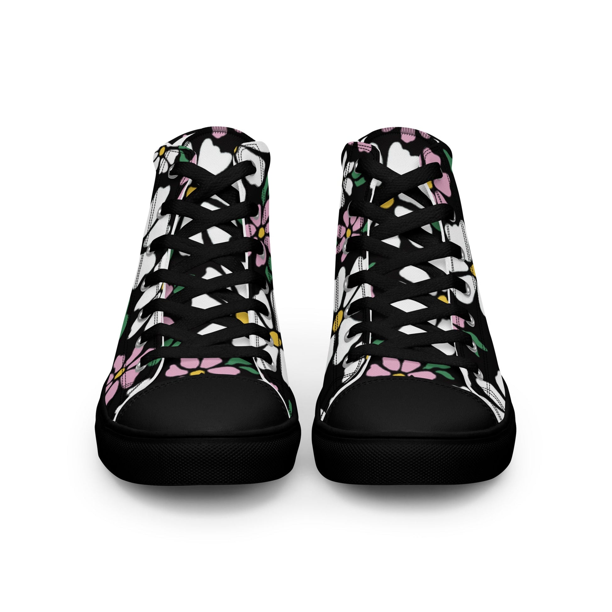 Beesmoove nature flowers Women’s high top canvas shoes - Beesmoove