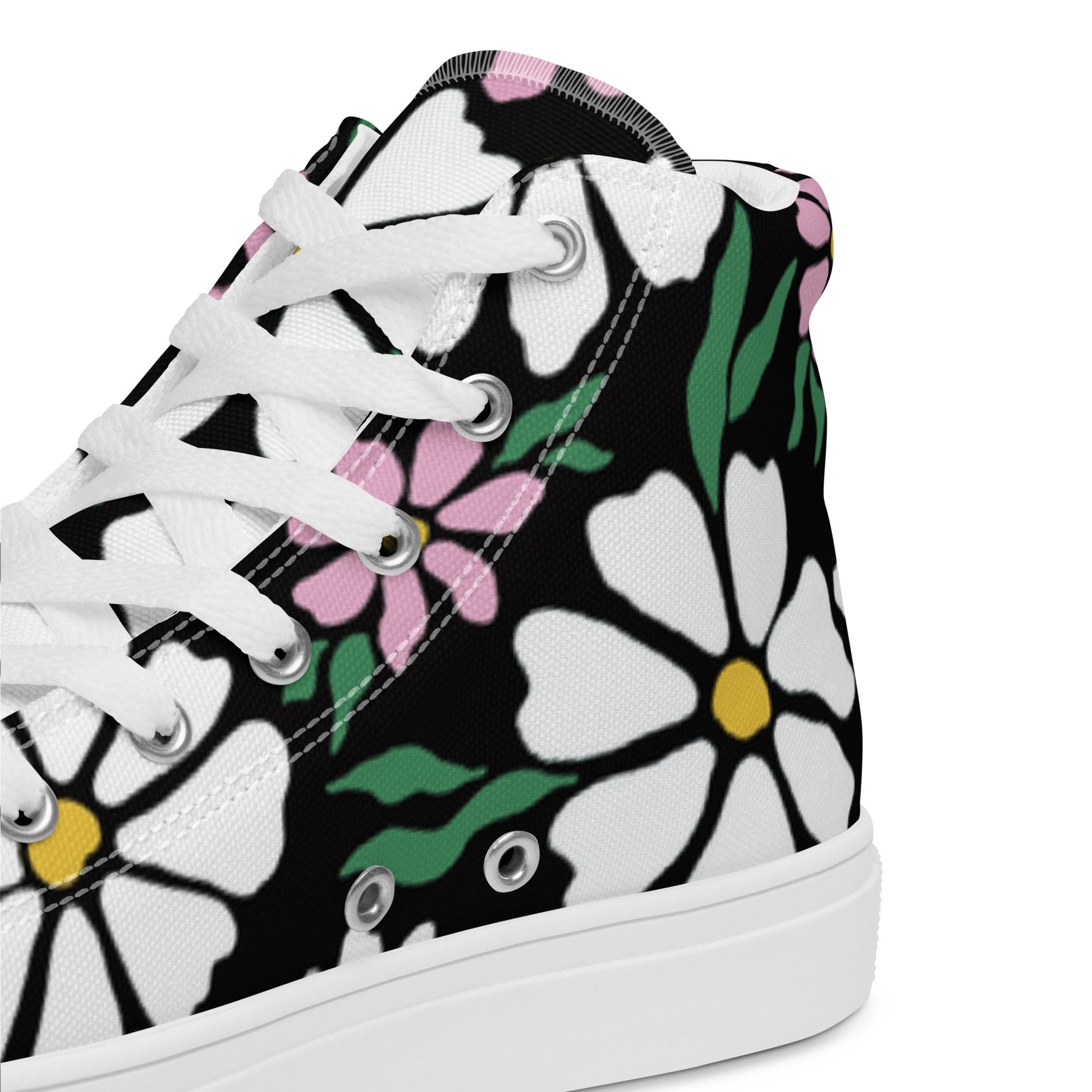 Beesmoove nature flowers Women’s high top canvas shoes - Beesmoove