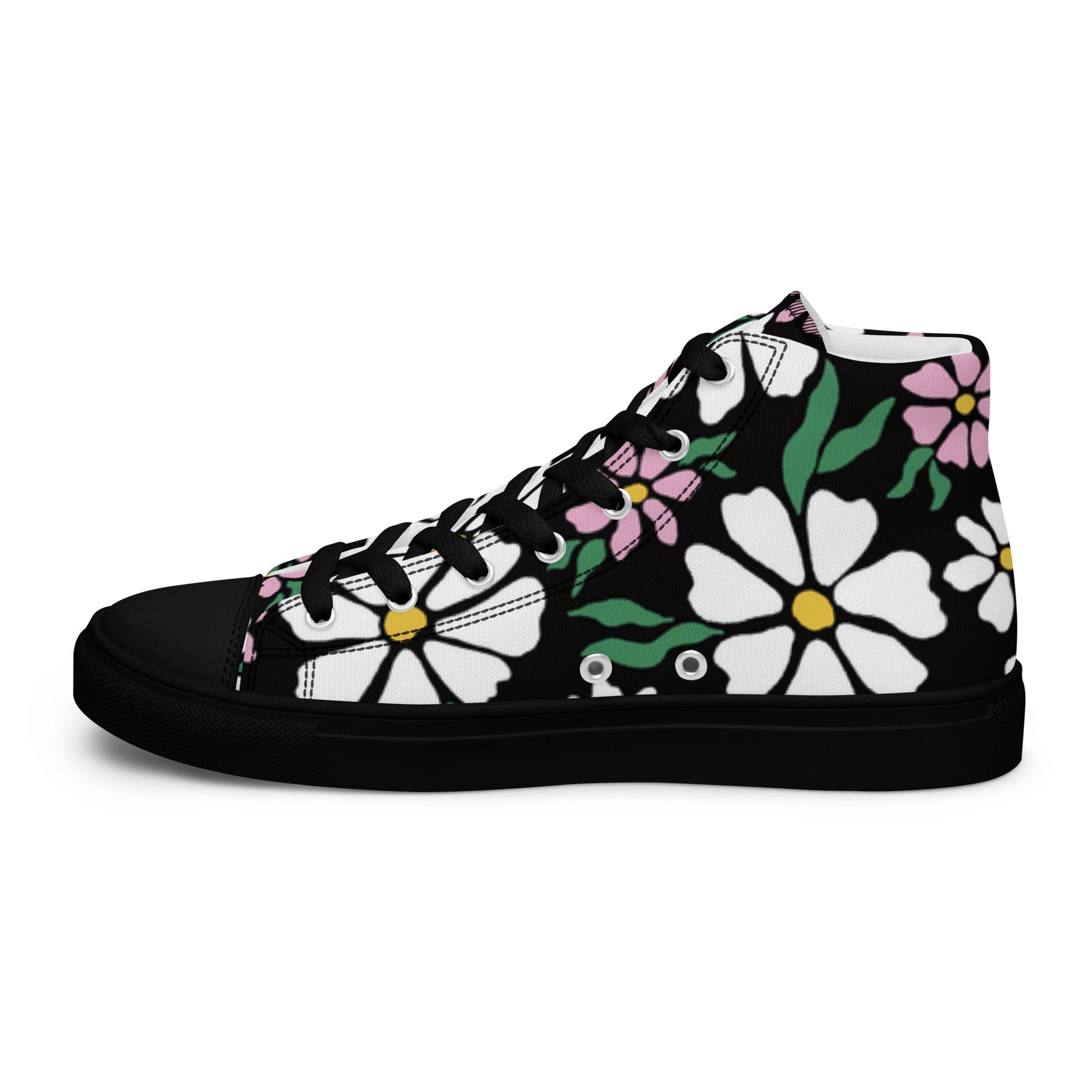 Beesmoove nature flowers Women’s high top canvas shoes - Beesmoove