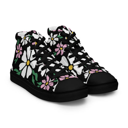 Beesmoove nature flowers Women’s high top canvas shoes - Beesmoove