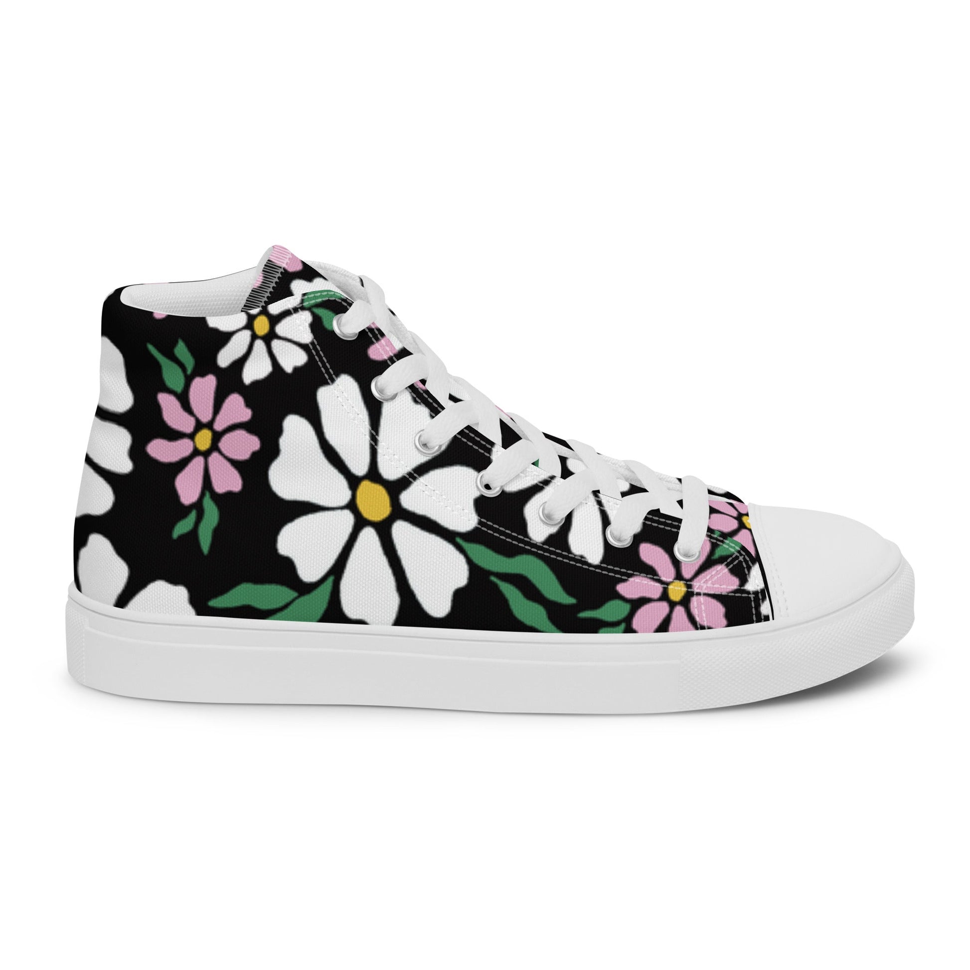 Beesmoove nature flowers Women’s high top canvas shoes - Beesmoove