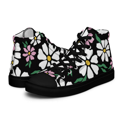 Beesmoove nature flowers Women’s high top canvas shoes - Beesmoove