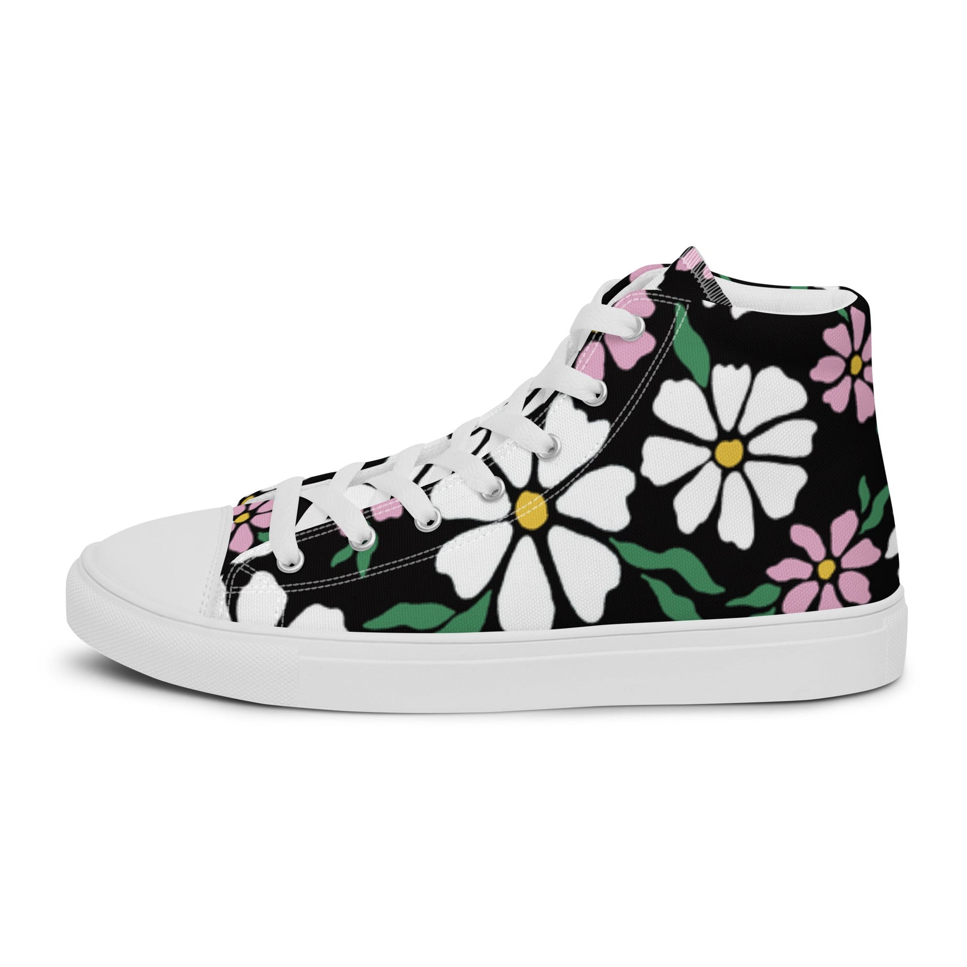 Beesmoove nature flowers Women’s high top canvas shoes - Beesmoove