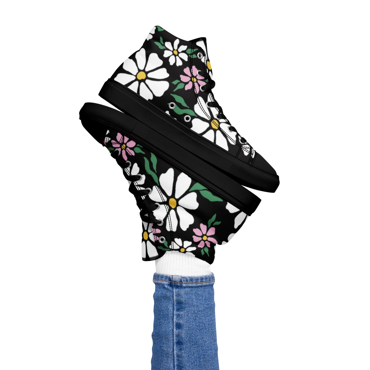 Beesmoove nature flowers Women’s high top canvas shoes - Beesmoove