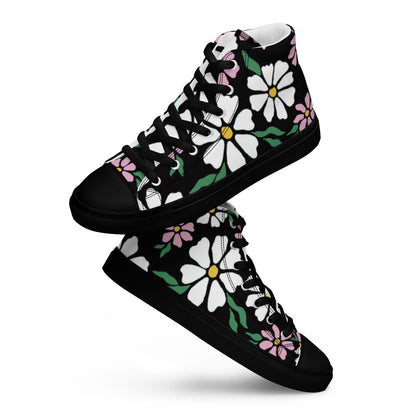 Beesmoove nature flowers Women’s high top canvas shoes - Beesmoove