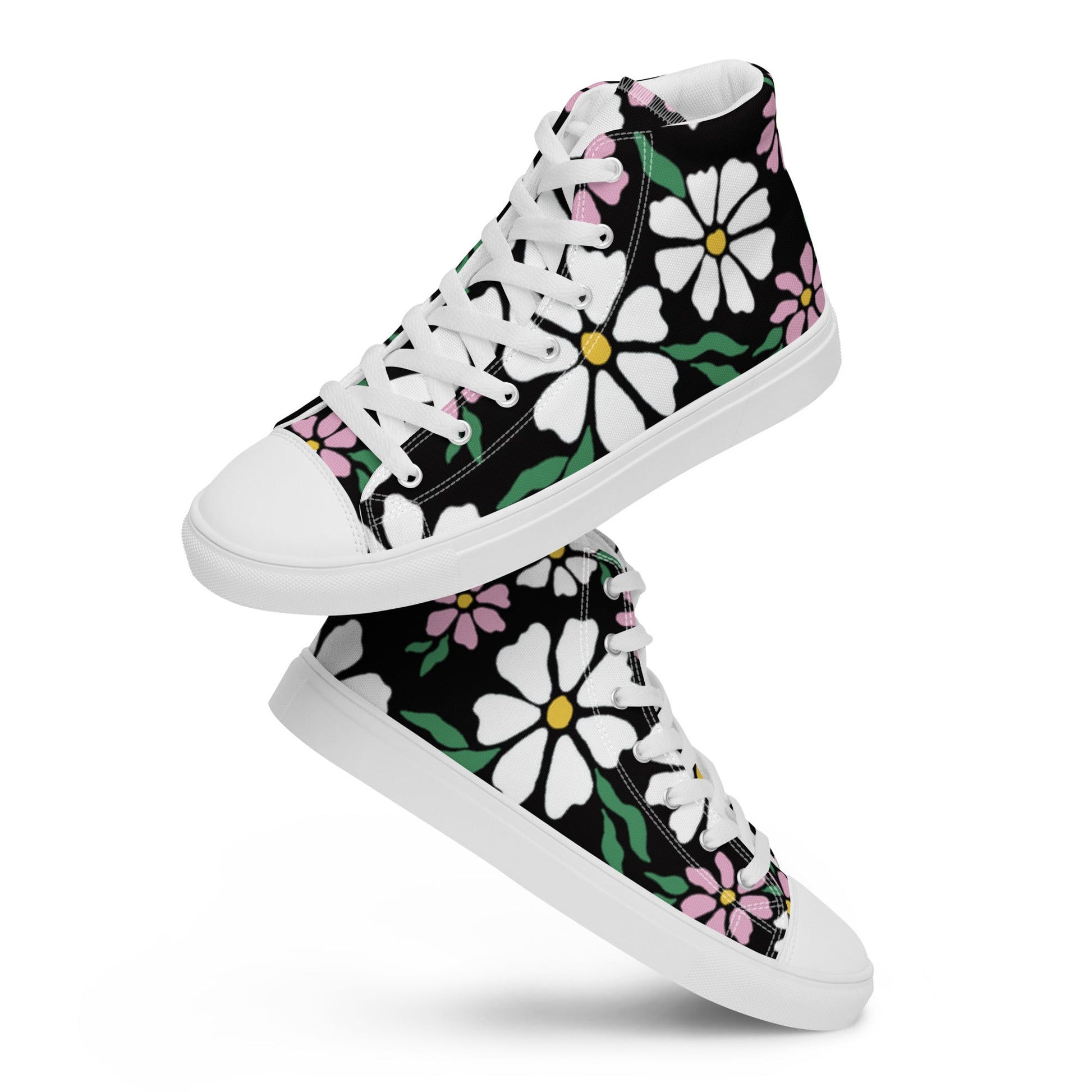 Beesmoove nature flowers Women’s high top canvas shoes - Beesmoove