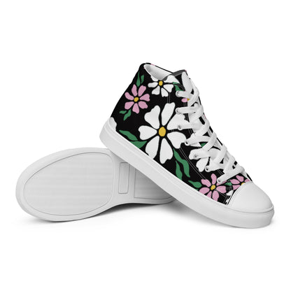 Beesmoove nature flowers Women’s high top canvas shoes - Beesmoove