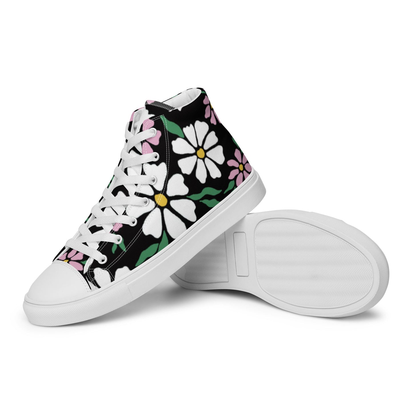 Beesmoove nature flowers Women’s high top canvas shoes - Beesmoove