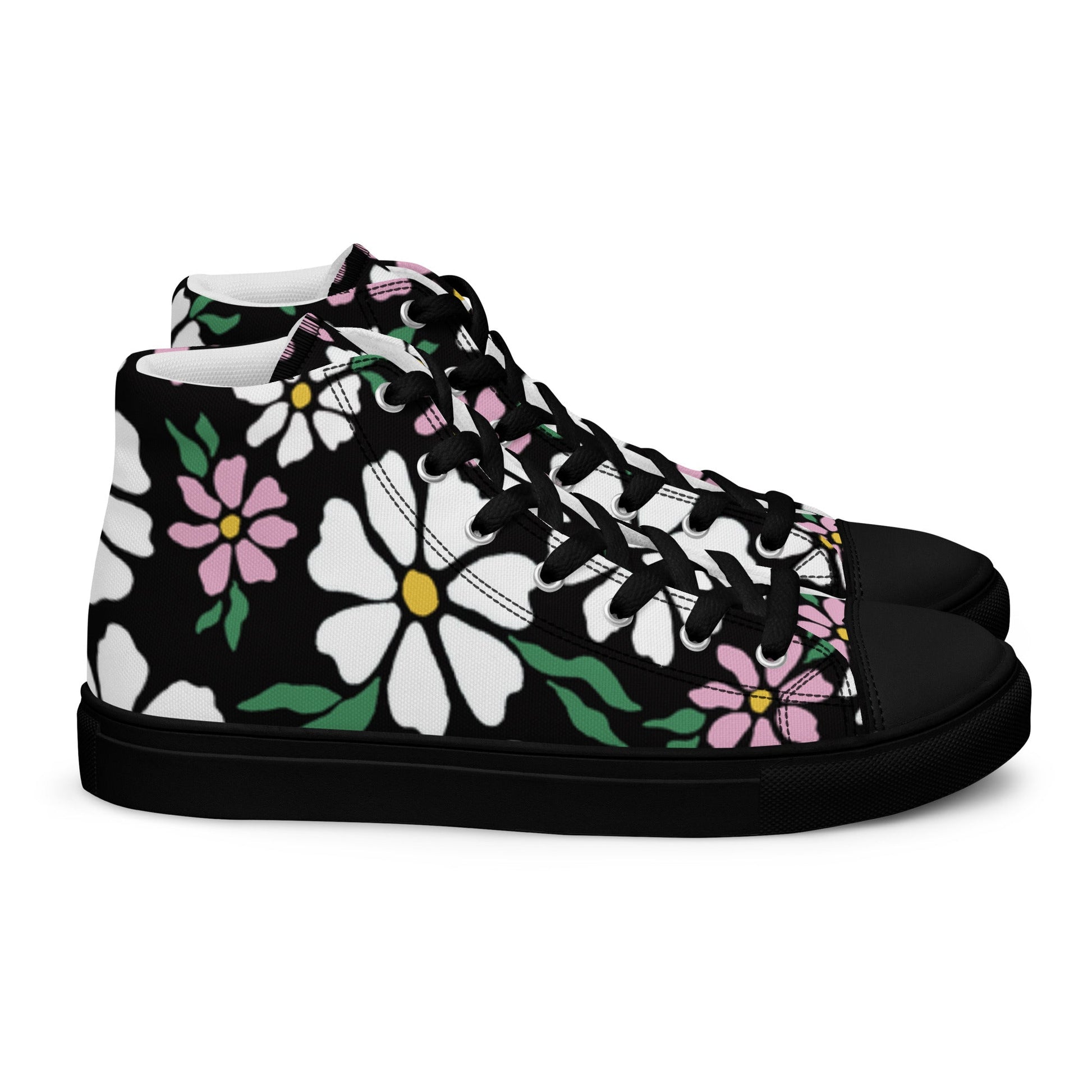 Beesmoove nature flowers Women’s high top canvas shoes - Beesmoove