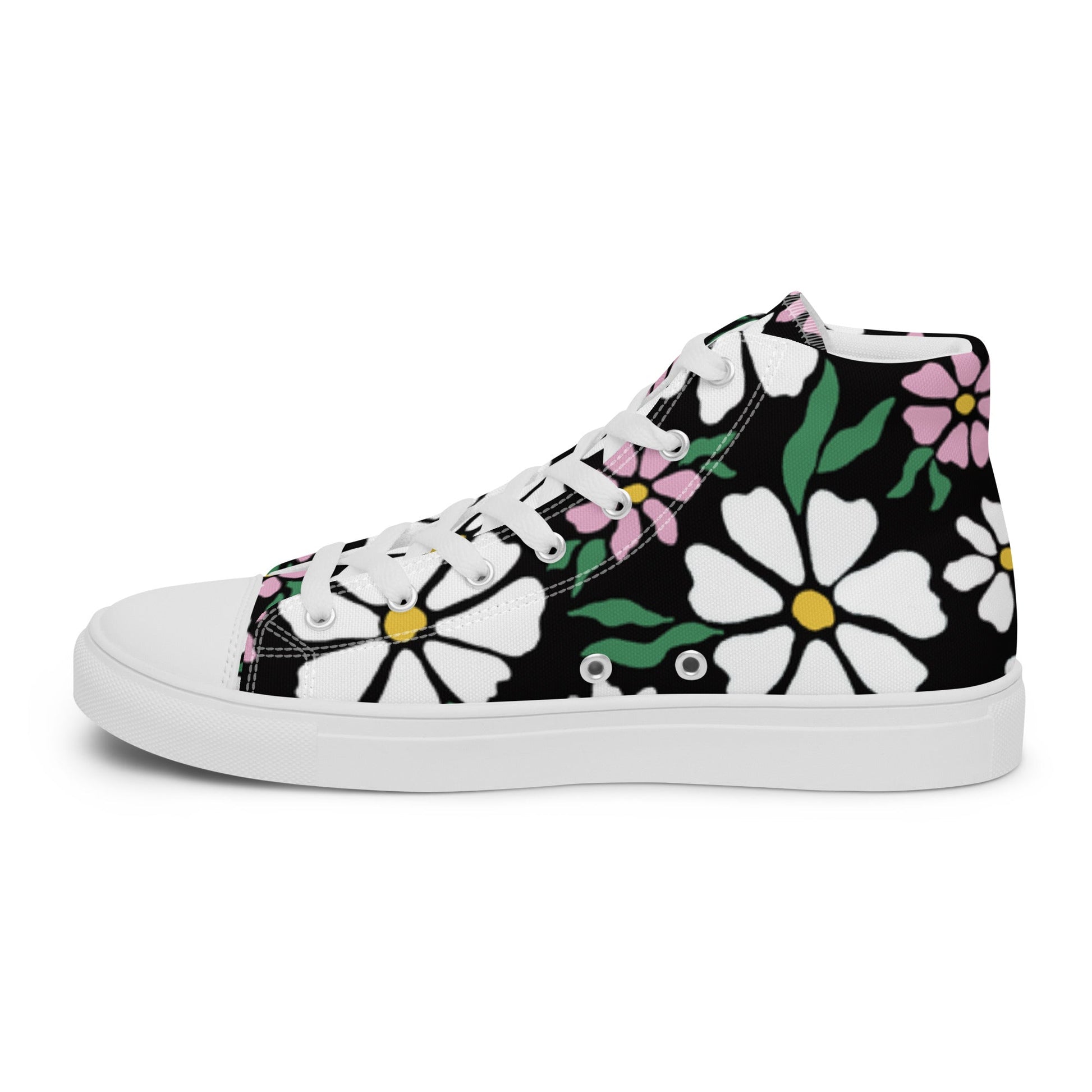 Beesmoove nature flowers Women’s high top canvas shoes - Beesmoove