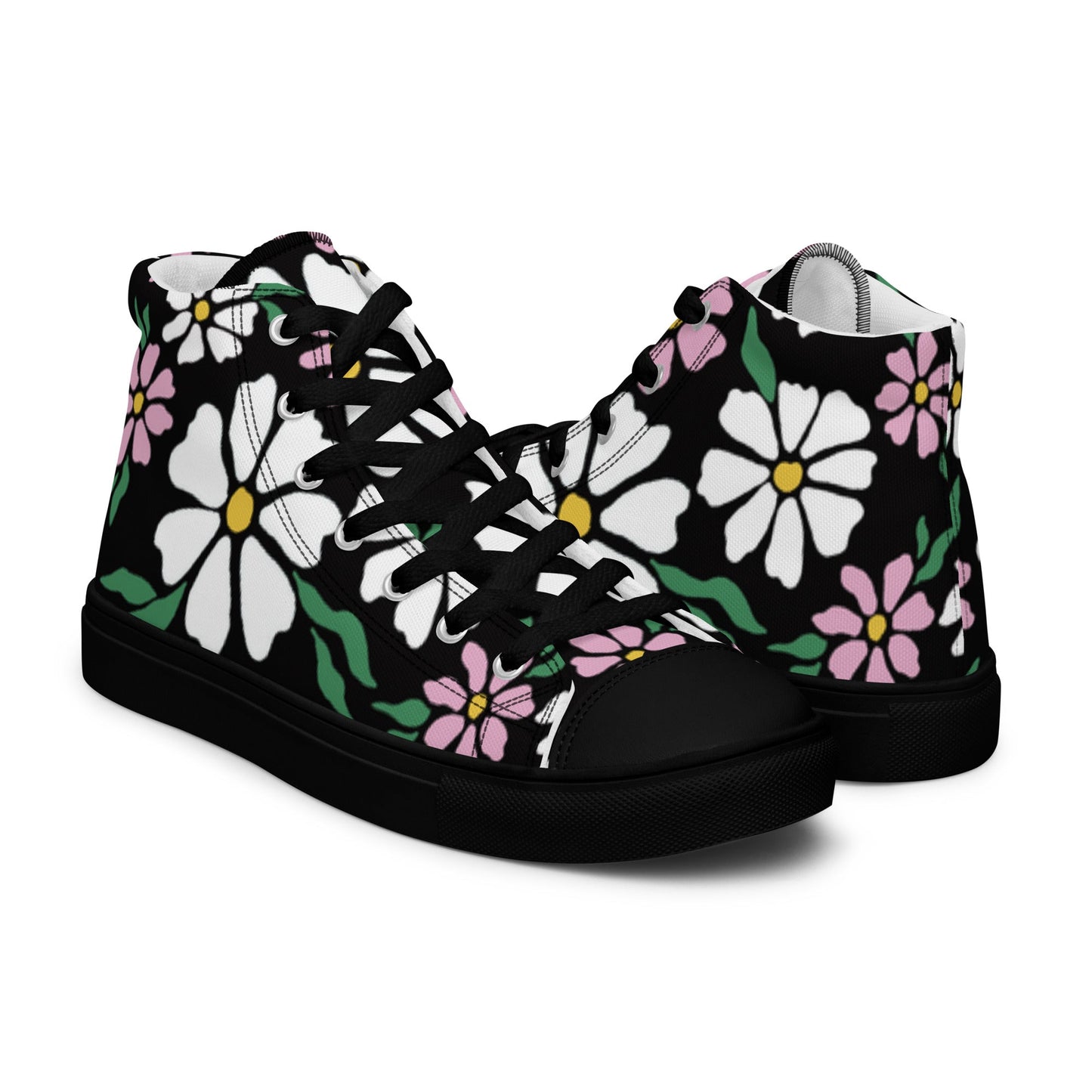 Beesmoove nature flowers Women’s high top canvas shoes - Beesmoove