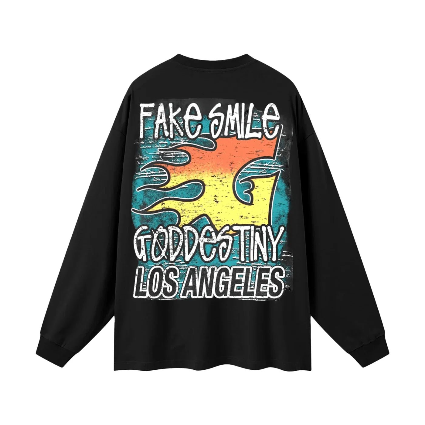 BEESMOOVE No Smile No Story Cotton Long Sleeve Tee - Beesmoove