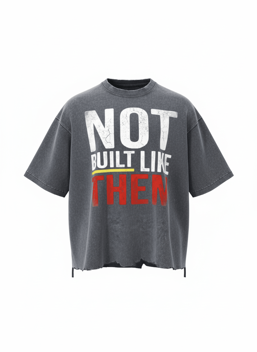 BEESMOOVE “Not Like Them” Raw Hem 2 Wash Raw - Hem Boxy T-shirt - Beesmoove