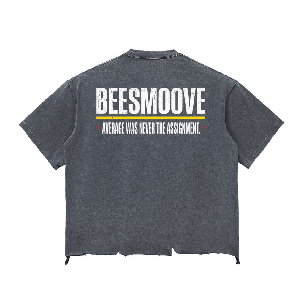 BEESMOOVE “Not Like Them” Raw Hem 2 Wash Raw - Hem Boxy T-shirt - Beesmoove