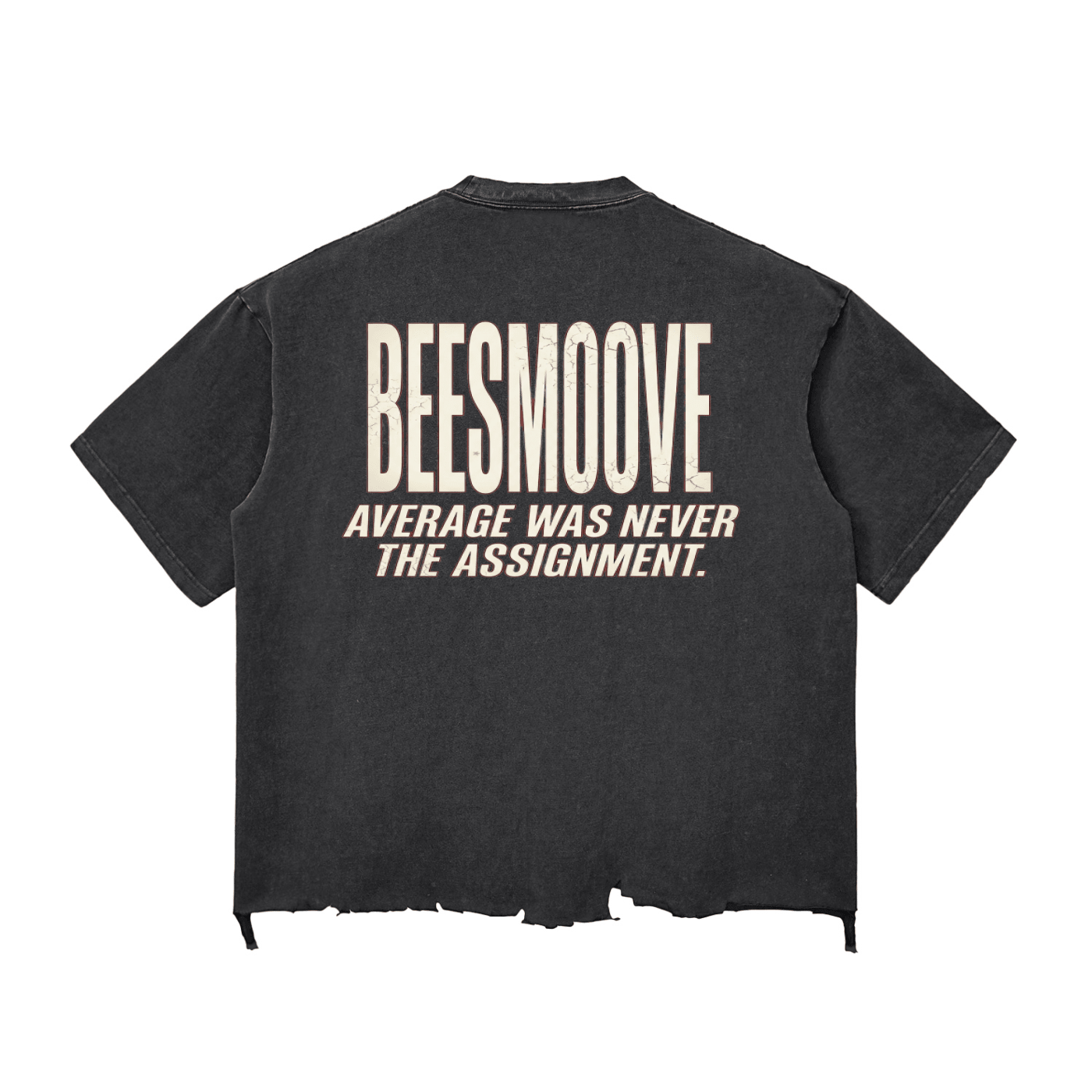 BEESMOOVE “Not Like Them” Raw Hem Wash Raw - Hem Boxy T-shirt - Beesmoove