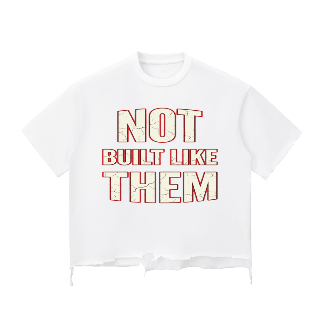 BEESMOOVE “Not Like Them” Raw Hem Wash Raw - Hem Boxy T-shirt - Beesmoove