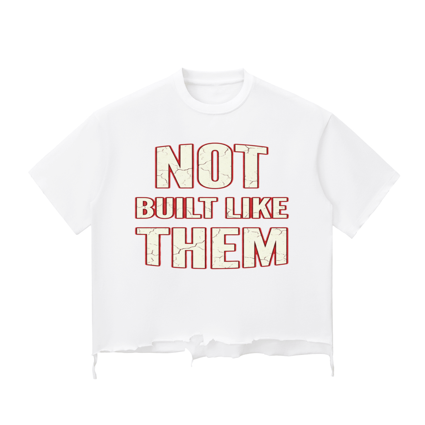 BEESMOOVE “Not Like Them” Raw Hem Wash Raw - Hem Boxy T-shirt - Beesmoove