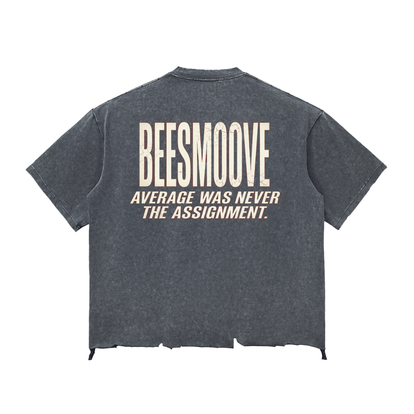 BEESMOOVE “Not Like Them” Raw Hem Wash Raw - Hem Boxy T-shirt - Beesmoove