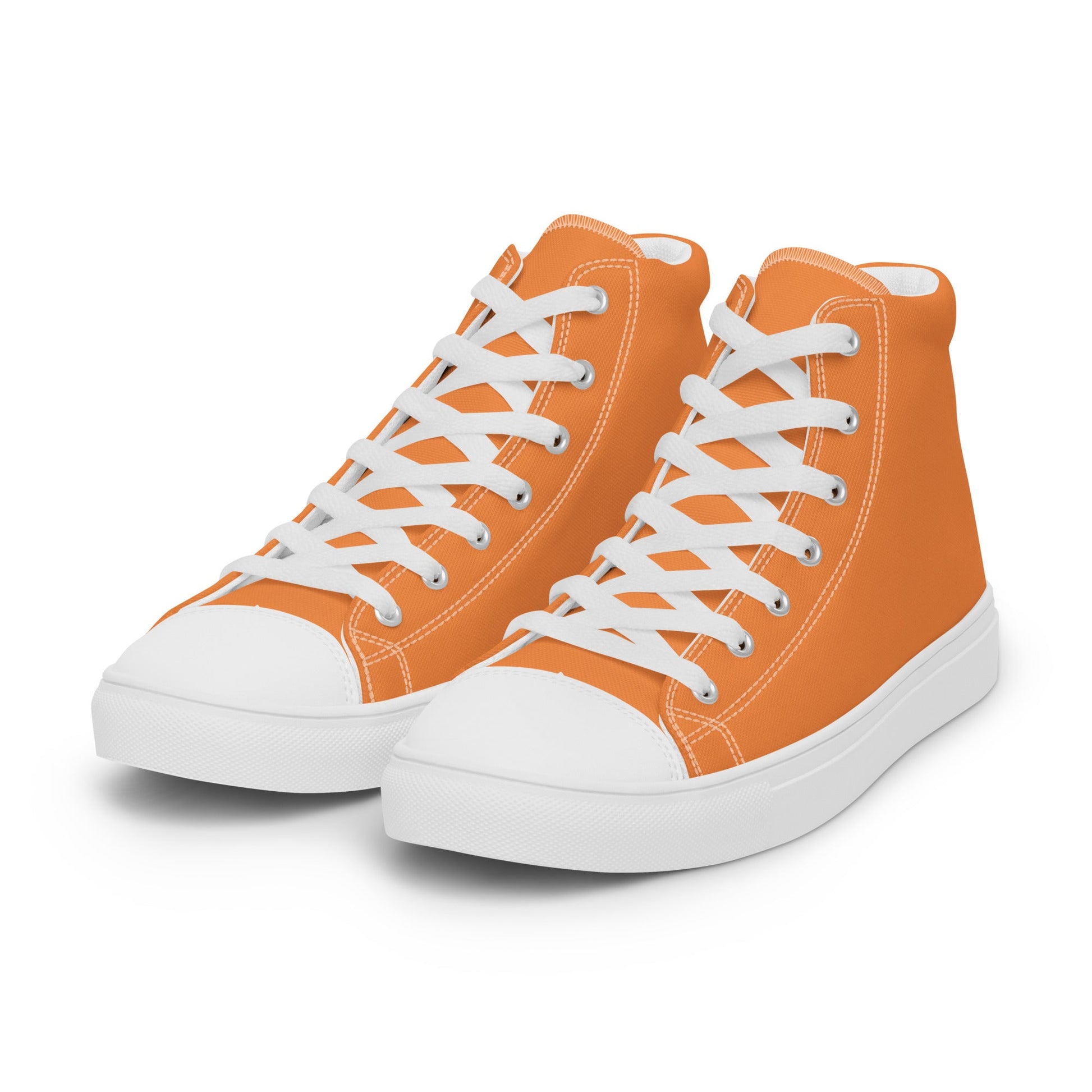 Beesmoove orange Men’s high top canvas shoes - Beesmoove