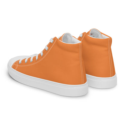 Beesmoove orange Men’s high top canvas shoes - Beesmoove