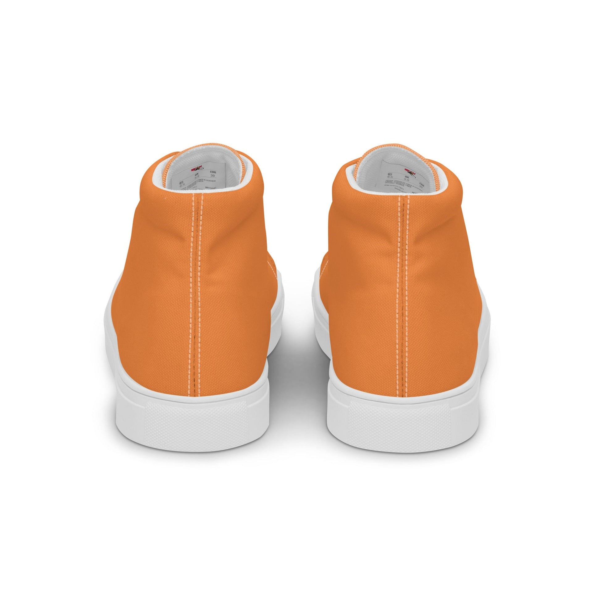 Beesmoove orange Men’s high top canvas shoes - Beesmoove