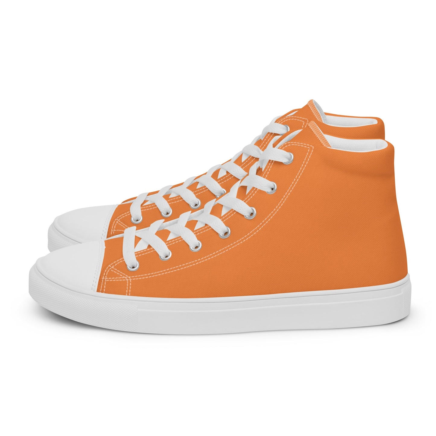 Beesmoove orange Men’s high top canvas shoes - Beesmoove