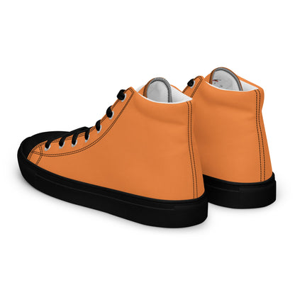 Beesmoove orange Men’s high top canvas shoes - Beesmoove