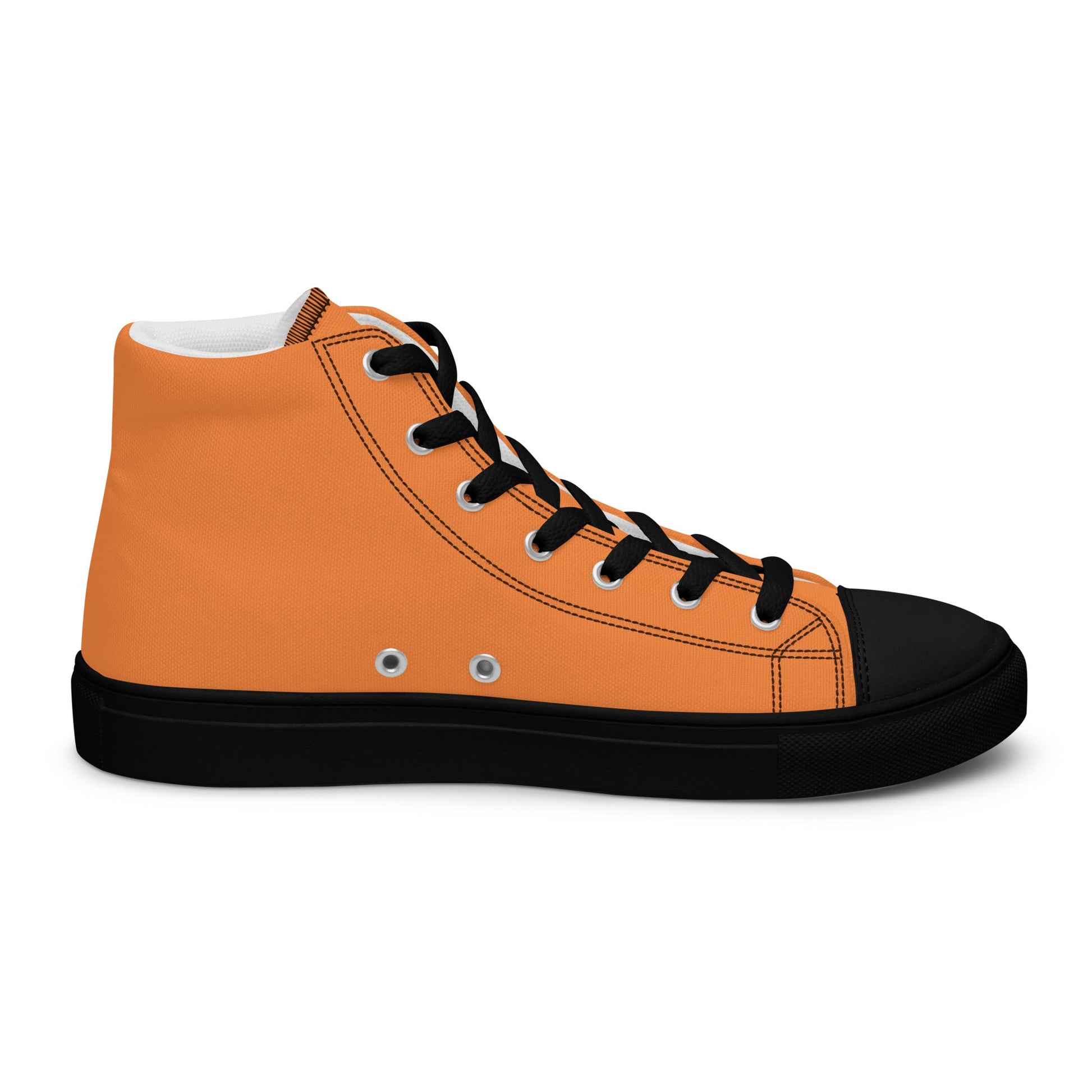 Beesmoove orange Men’s high top canvas shoes - Beesmoove