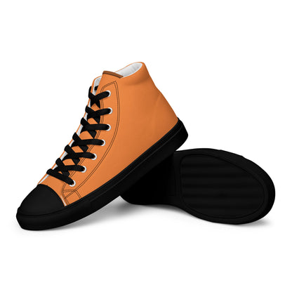 Beesmoove orange Men’s high top canvas shoes - Beesmoove