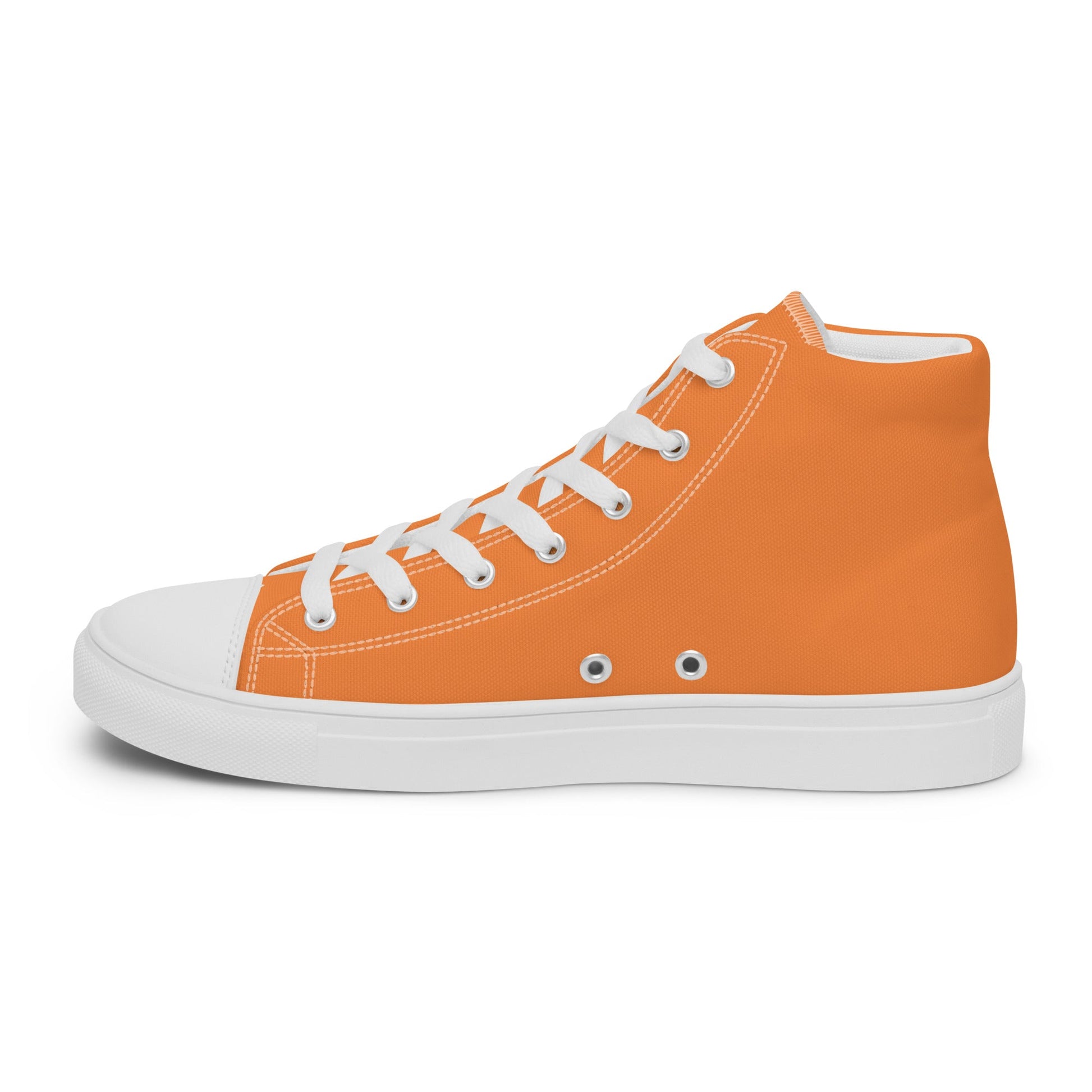 Beesmoove orange Men’s high top canvas shoes - Beesmoove