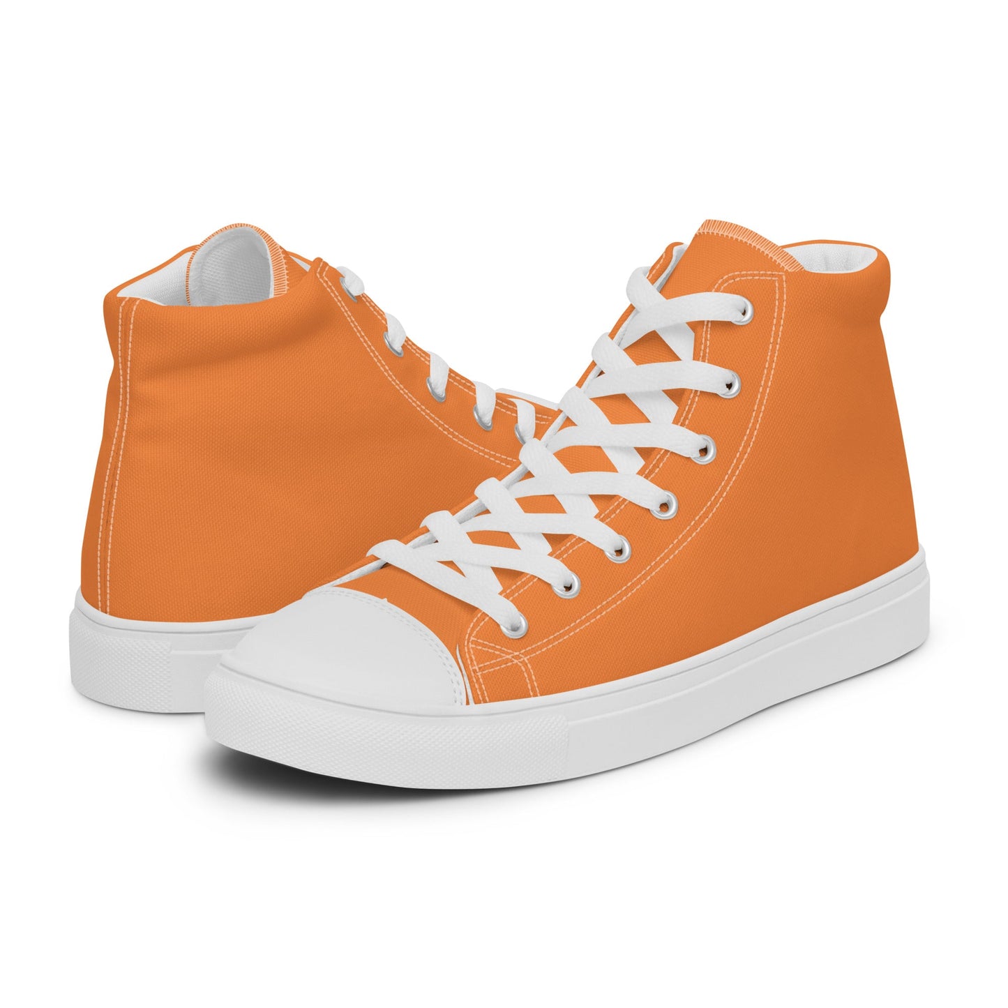 Beesmoove orange Men’s high top canvas shoes - Beesmoove