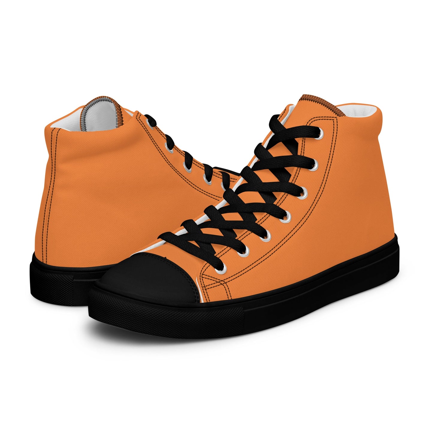 Beesmoove orange Men’s high top canvas shoes - Beesmoove