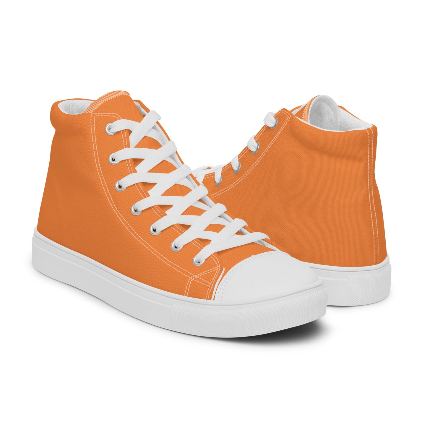 Beesmoove orange Men’s high top canvas shoes - Beesmoove