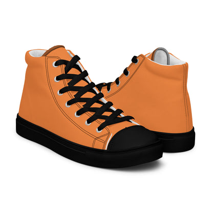 Beesmoove orange Men’s high top canvas shoes - Beesmoove