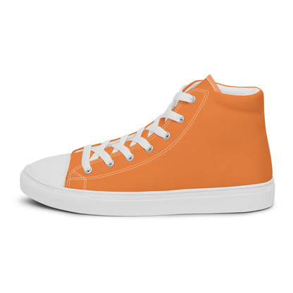 Beesmoove orange Men’s high top canvas shoes - Beesmoove