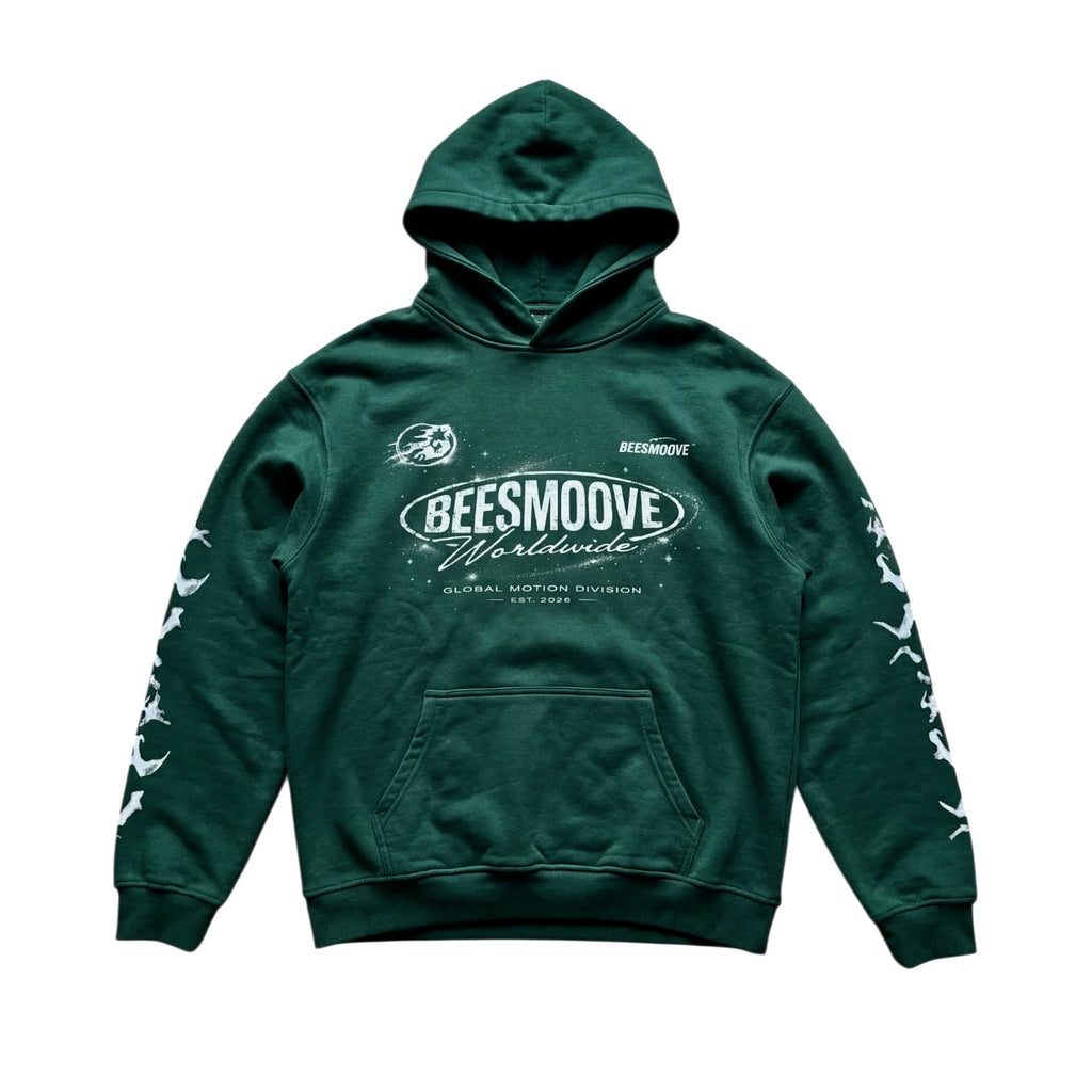 BEESMOOVE Orbit Green Division Set Oversized Hoodie - Beesmoove