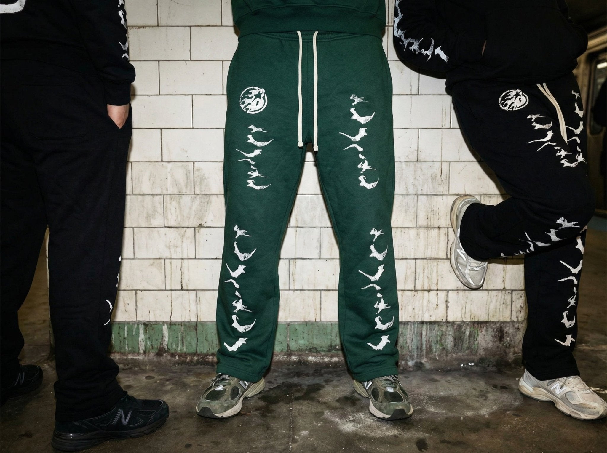 BEESMOOVE Orbit Green Division Set Straight Leg Pants - Beesmoove
