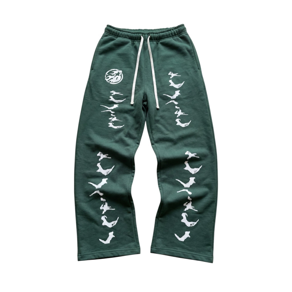 BEESMOOVE Orbit Green Division Set Straight Leg Pants - Beesmoove