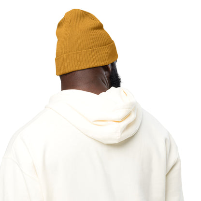 Beesmoove Organic Logo Ribbed Beanie - Beesmoove