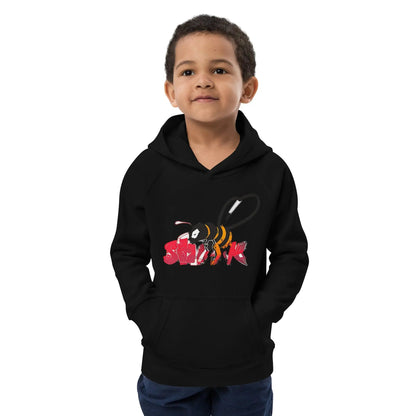 Beesmoove organic red Kids eco hoodie - Beesmoove