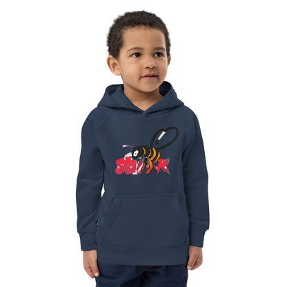 Beesmoove organic red Kids eco hoodie - Beesmoove