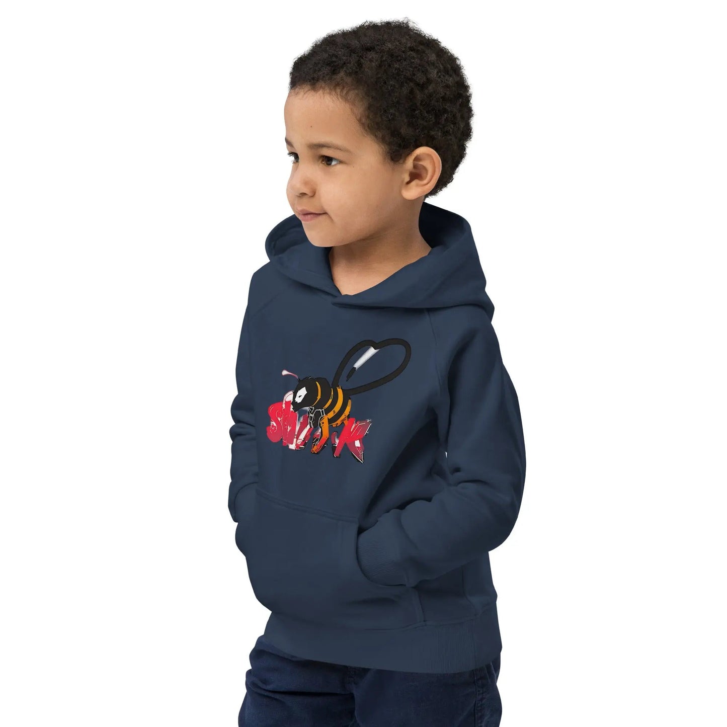 Beesmoove organic red Kids eco hoodie - Beesmoove