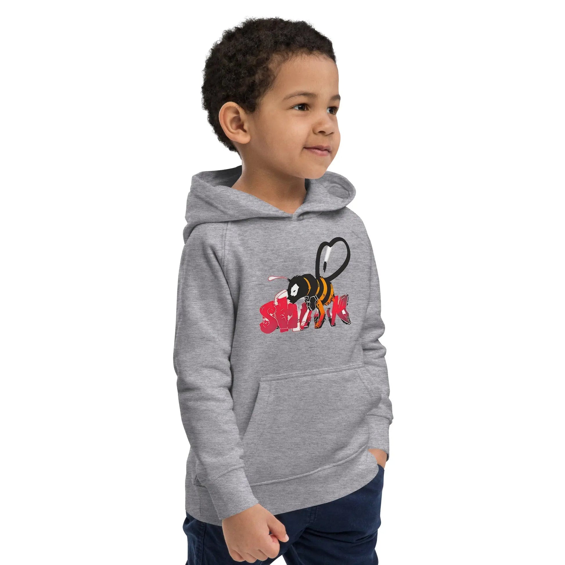 Beesmoove organic red Kids eco hoodie - Beesmoove