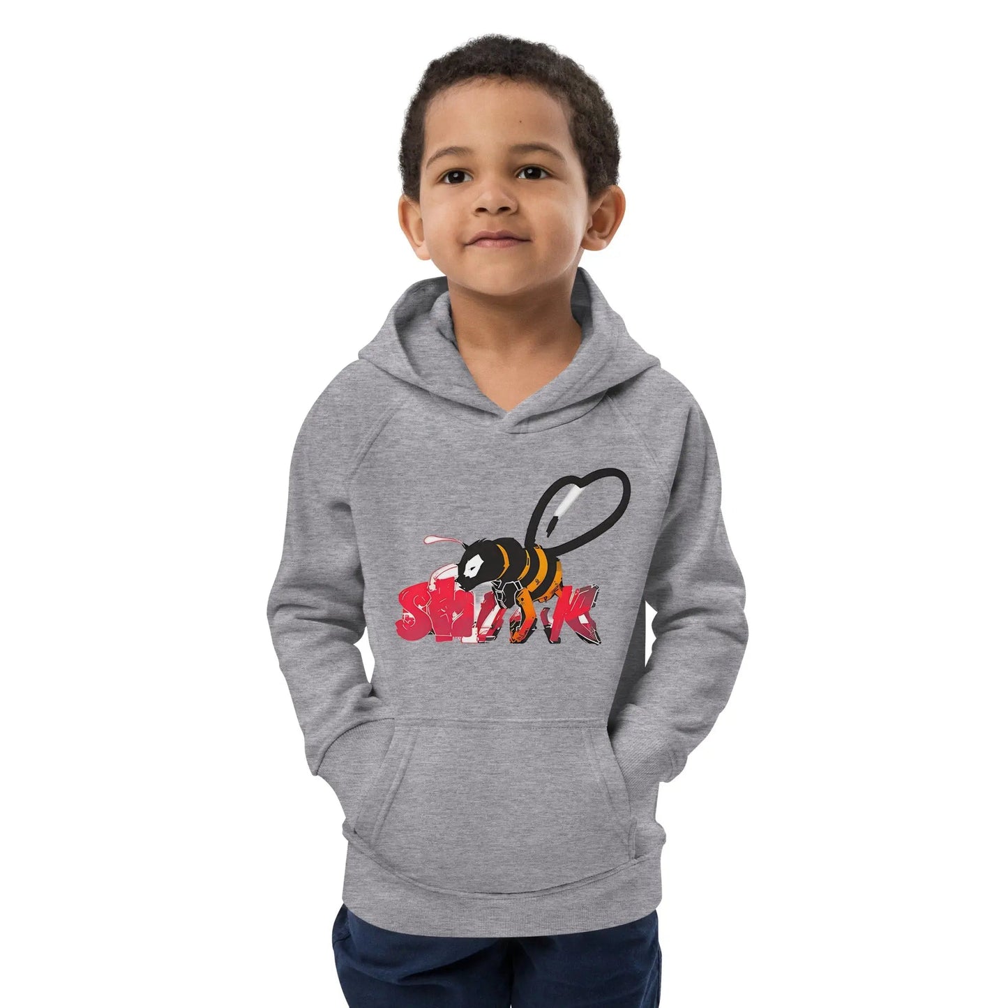 Beesmoove organic red Kids eco hoodie - Beesmoove