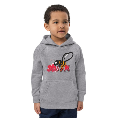 Beesmoove organic red Kids eco hoodie - Beesmoove