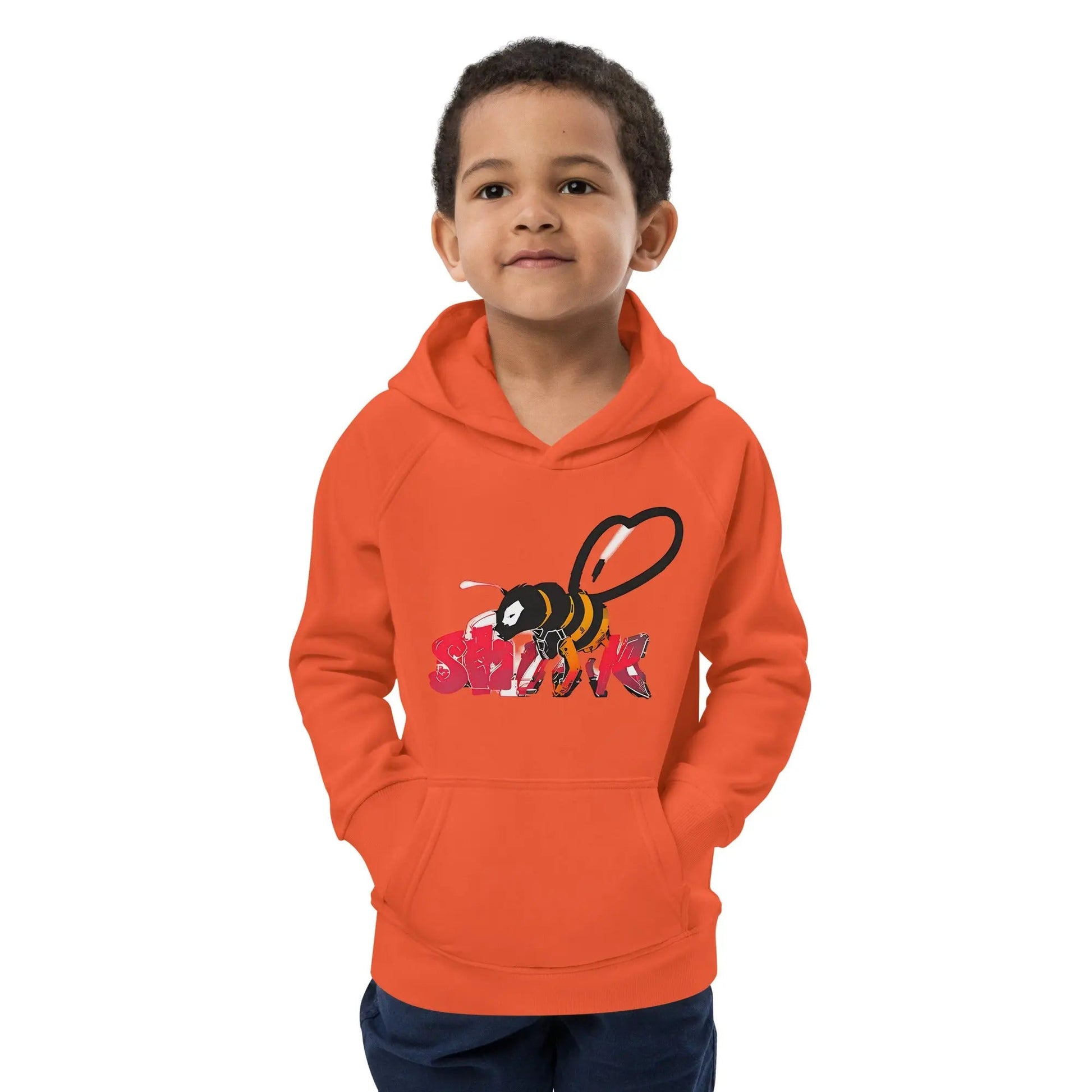 Beesmoove organic red Kids eco hoodie - Beesmoove