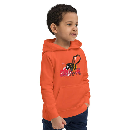 Beesmoove organic red Kids eco hoodie - Beesmoove