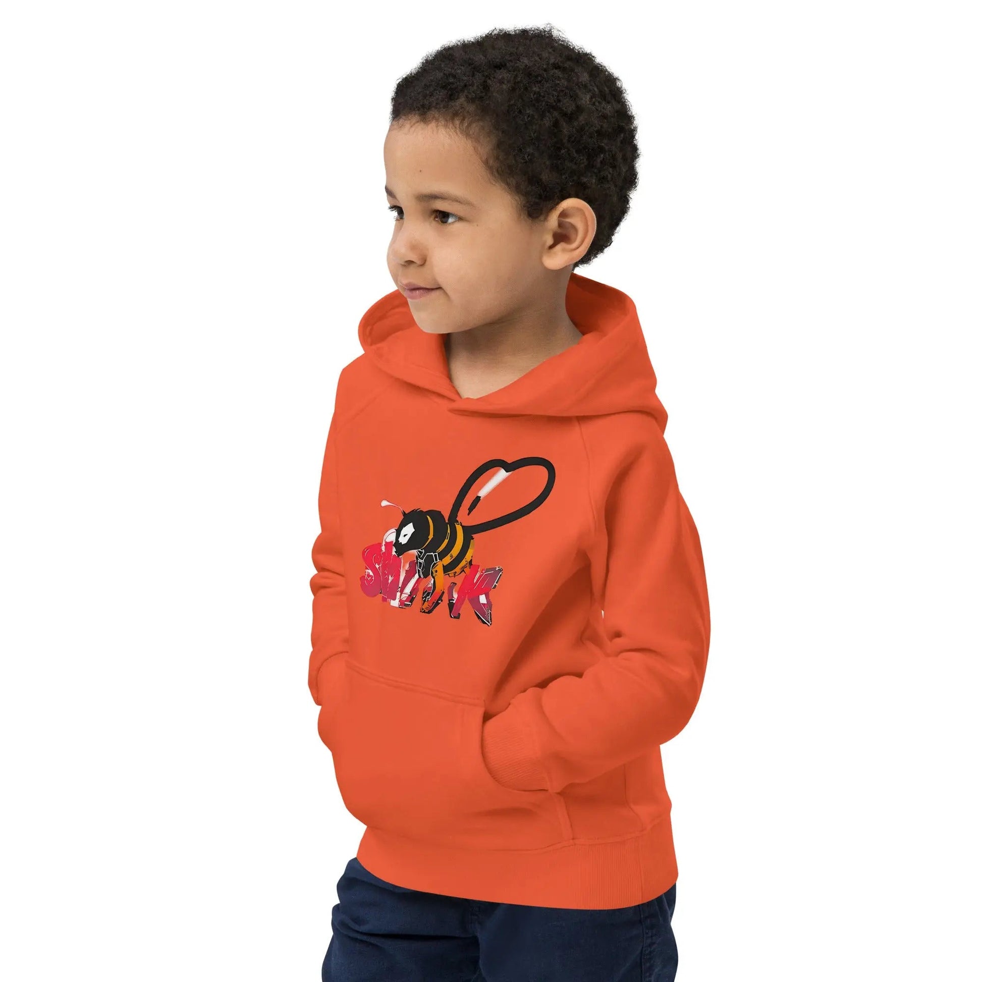 Beesmoove organic red Kids eco hoodie - Beesmoove