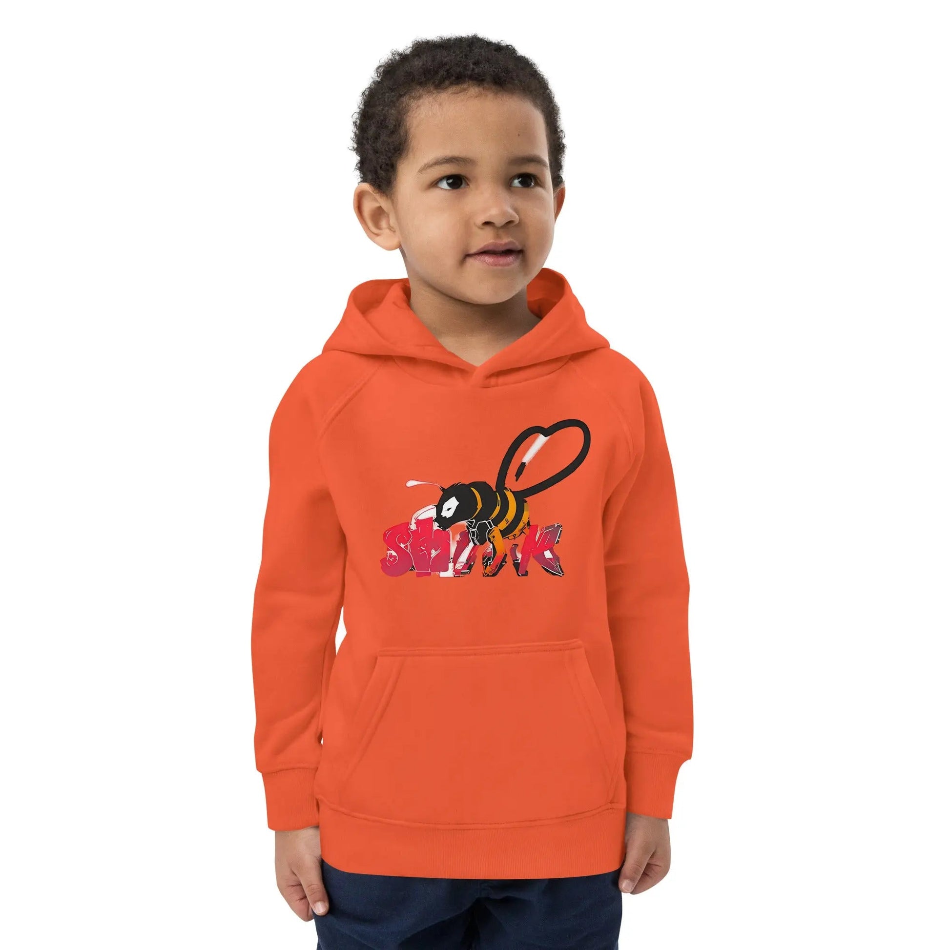 Beesmoove organic red Kids eco hoodie - Beesmoove